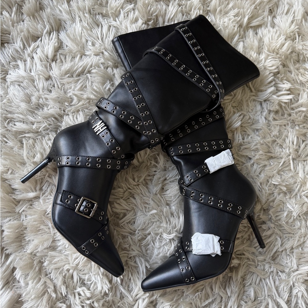 NWT Studded stilettos boots from revolve